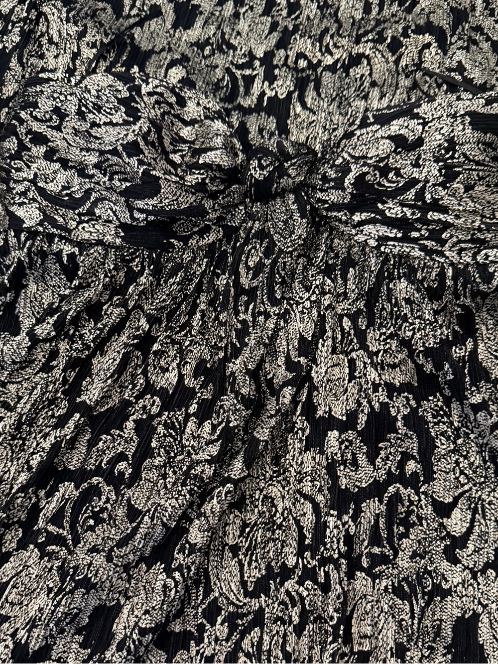 Parker Strapless Gold Metallic Brocade Maxi Dress Black Size 12 NWT - Picture 7 of 10